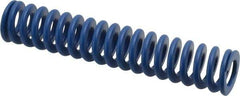 Associated Spring Raymond - 20mm Hole Diam, 10mm Rod Diam, 4" Free Length, Blue Die Spring - 752.4 N Max Deflection, 38mm Max Deflection, Medium Duty, Chromium Alloy Steel - Eagle Tool & Supply