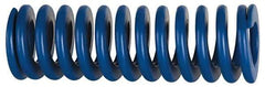 Associated Spring Raymond - 40mm Hole Diam, 20mm Rod Diam, 10" Free Length, Blue Die Spring - 2859.5 N Max Deflection, 95mm Max Deflection, Medium Duty, Chromium Alloy Steel - Eagle Tool & Supply