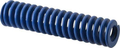 Associated Spring Raymond - 32mm Hole Diam, 16mm Rod Diam, 5-1/2" Free Length, Blue Die Spring - 2199.6001 N Max Deflection, 52mm Max Deflection, Medium Duty, Chromium Alloy Steel - Eagle Tool & Supply