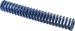 Associated Spring Raymond - 50mm Hole Diam, 25mm Rod Diam, 12" Free Length, Blue Die Spring - 4400.3999 N Max Deflection, 114mm Max Deflection, Medium Duty, Chromium Alloy Steel - Eagle Tool & Supply