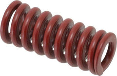 Associated Spring Raymond - 16mm Hole Diam, 8mm Rod Diam, 1-1/2" Free Length, Red Die Spring - 552.9 N Max Deflection, 11.4mm Max Deflection, Strong Duty, Chromium Alloy Steel - Eagle Tool & Supply