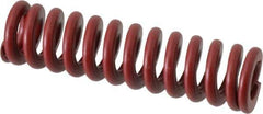 Associated Spring Raymond - 20mm Hole Diam, 10mm Rod Diam, 3" Free Length, Red Die Spring - 1373.1 N Max Deflection, 23mm Max Deflection, Strong Duty, Chromium Alloy Steel - Eagle Tool & Supply