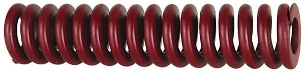 Associated Spring Raymond - 20mm Hole Diam, 10mm Rod Diam, 152mm Free Length, Red Die Spring - 1297.2 N Max Deflection, 46mm Max Deflection, Strong Duty, Chromium Alloy Steel - Eagle Tool & Supply