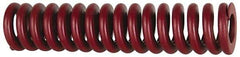 Associated Spring Raymond - 50mm Hole Diam, 25mm Rod Diam, 3-1/2" Free Length, Red Die Spring - 7776 N Max Deflection, 27mm Max Deflection, Strong Duty, Chromium Alloy Steel - Eagle Tool & Supply