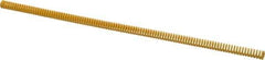 Associated Spring Raymond - 10mm Hole Diam, 5mm Rod Diam, 12" Free Length, Yellow Die Spring - 197.6 N Max Deflection, 76mm Max Deflection, Extra Strong, Chromium Alloy Steel - Eagle Tool & Supply