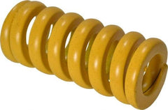 Associated Spring Raymond - 20mm Hole Diam, 10mm Rod Diam, 1-3/4" Free Length, Yellow Die Spring - 1639 N Max Deflection, 11mm Max Deflection, Extra Strong, Chromium Alloy Steel - Eagle Tool & Supply