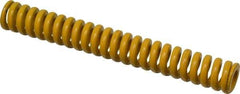 Associated Spring Raymond - 20mm Hole Diam, 10mm Rod Diam, 152mm Free Length, Yellow Die Spring - 1482 N Max Deflection, 38mm Max Deflection, Extra Strong, Chromium Alloy Steel - Eagle Tool & Supply