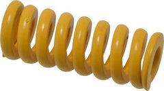 Associated Spring Raymond - 25mm Hole Diam, 12.5mm Rod Diam, 2-1/2" Free Length, Yellow Die Spring - 2576 N Max Deflection, 16mm Max Deflection, Extra Strong, Chromium Alloy Steel - Eagle Tool & Supply