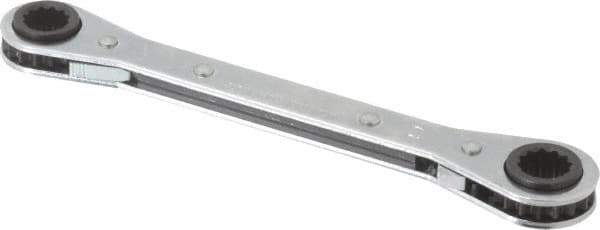 Proto - 11mm x 12mm 12 Point Reversible Ratcheting Box Wrench - Double End, 1-5/8" Head Diam x 1/2" Head Thickness, 6" OAL, Steel, Chrome Finish - Eagle Tool & Supply