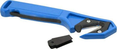 ICT - Fixed Safety Cutter - 1-3/4" Blade, Blue & Black ABS Handle, 2 Blades Included - Eagle Tool & Supply