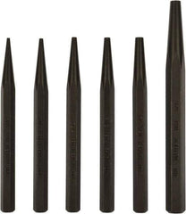 Mayhew - 6 Piece, 3/32 to 5/16", Starter Punch Set - Hex Shank, Steel, Comes in Pouch - Eagle Tool & Supply