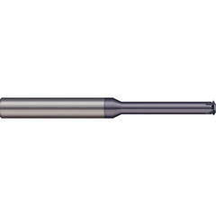 Single Profile Thread Mill: 3/4-10 to 3/4-32, 10 to 32 TPI, Internal & External, 6 Flutes, Solid Carbide 0.6″ Cut Dia, 5/8″ Shank Dia, 4″ OAL, AlTiN Coated