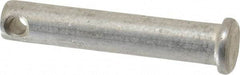 Made in USA - 3/8" Pin Diam, 2" OAL, Standard Clevis Pin - 5/32" Hole, 1-27/32" Usable Length, Uncoated Stainless Steel - Eagle Tool & Supply