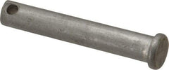 Made in USA - 3/8" Pin Diam, 2-1/4" OAL, Standard Clevis Pin - 5/32" Hole, 2-3/32" Usable Length, Uncoated Stainless Steel - Eagle Tool & Supply