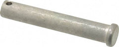 Made in USA - 1/2" Pin Diam, 3" OAL, Standard Clevis Pin - 5/32" Hole, 2-27/32" Usable Length, Uncoated Stainless Steel - Eagle Tool & Supply