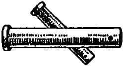 Made in USA - 5/8" Pin Diam, 1-1/2" OAL, Standard Clevis Pin - 5/32" Hole, 1-11/32" Usable Length, Zinc-Plated Steel - Eagle Tool & Supply