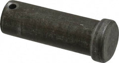 Made in USA - 1" Pin Diam, 2-3/4" OAL, Standard Clevis Pin - 13/64" Hole, 2-35/64" Usable Length, Uncoated Steel - Eagle Tool & Supply