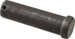 Made in USA - 1" Pin Diam, 3-1/2" OAL, Standard Clevis Pin - 13/64" Hole, 3-19/64" Usable Length, Uncoated Steel - Eagle Tool & Supply