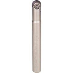 Iscar - 5/8" Cut Diam, 1" Shank Diam, 6.7" OAL, Indexable Ball Nose End Mill - 2.4" Head Length, Straight Shank, HCM D.62 Toolholder, HBF-QF, HBR-QF, HCD-QF, HCR Insert - Eagle Tool & Supply