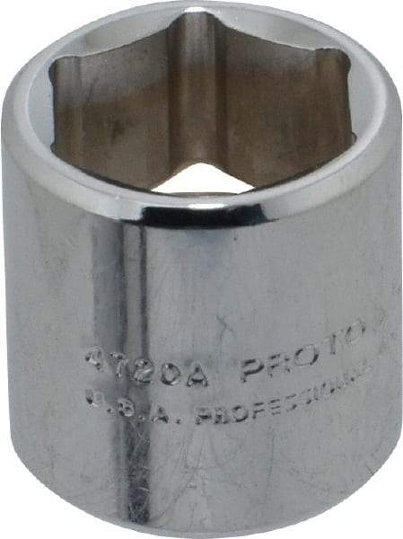 Proto - 5/8", 1/4" Drive, Standard Hand Socket - 6 Points, 7/8" OAL, Alloy Steel, Chrome Finish - Eagle Tool & Supply