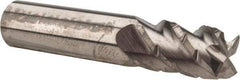 Accupro - 3/8" Diam, 5/8" LOC, 4 Flute Solid Carbide Roughing & Finishing Square End Mill - Uncoated, 2" OAL, 3/8" Shank Diam, Straight Shank, 40° Helix, Centercutting, Stub Length - Eagle Tool & Supply