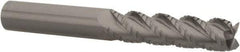 Accupro - 3/4" Diam, 3" LOC, 4 Flute Solid Carbide Roughing & Finishing Square End Mill - Uncoated, 6" OAL, 3/4" Shank Diam, Straight Shank, 40° Helix, Centercutting, Extra Long Length - Eagle Tool & Supply
