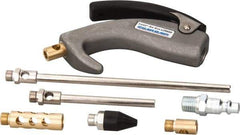 Guardair - 7 Piece Laser Palm Switch Air Gun Kit - 1/4 Inlet, 120 Max psi, Aluminum Hose - Eagle Tool & Supply