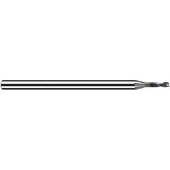 Fraisa - 0.5mm, 0.6mm LOC, 40mm OAL, 2 Flute Solid Carbide Square End Mill - Eagle Tool & Supply