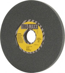 Tru-Maxx - 7" Diam x 1-1/4" Hole x 1/2" Thick, I Hardness, 100 Grit Surface Grinding Wheel - Silicon Carbide, Type 1, Fine Grade, 3,600 Max RPM, Vitrified Bond, No Recess - Eagle Tool & Supply