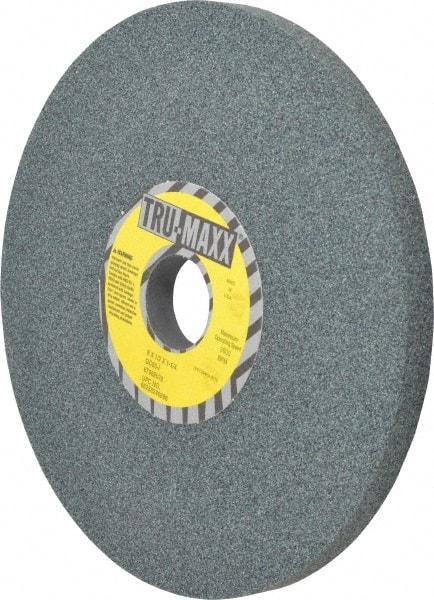 Tru-Maxx - 8" Diam x 1-1/4" Hole x 1/2" Thick, I Hardness, 60 Grit Surface Grinding Wheel - Silicon Carbide, Type 1, Medium Grade, 3,600 Max RPM, Vitrified Bond, No Recess - Eagle Tool & Supply