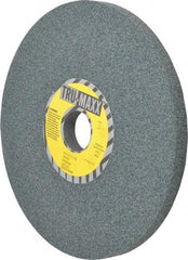 Tru-Maxx - 8" Diam x 1-1/4" Hole x 1/2" Thick, I Hardness, 60 Grit Surface Grinding Wheel - Silicon Carbide, Type 1, Medium Grade, 3,600 Max RPM, Vitrified Bond, No Recess - Eagle Tool & Supply