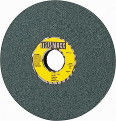 Tru-Maxx - 7" Diam x 1-1/4" Hole x 3/4" Thick, I Hardness, 100 Grit Surface Grinding Wheel - Silicon Carbide, Type 5, Fine Grade, 3,600 Max RPM, Vitrified Bond, One-Side Recess - Eagle Tool & Supply