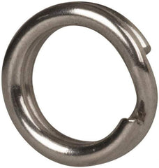 Made in USA - 0.15" ID, 0.22" OD, 0.054" Thick, Split Ring - Grade 2 Spring Steel, Zinc-Plated Finish - Eagle Tool & Supply