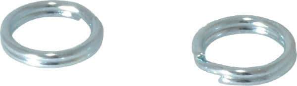 Made in USA - 0.288" ID, 0.38" OD, 0.068" Thick, Split Ring - Grade 2 Spring Steel, Zinc-Plated Finish - Eagle Tool & Supply