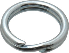 Made in USA - 0.328" ID, 0.43" OD, 0.074" Thick, Split Ring - Grade 2 Spring Steel, Zinc-Plated Finish - Eagle Tool & Supply