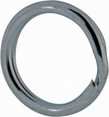 Made in USA - 0.382" ID, 0.484" OD, 0.074" Thick, Split Ring - Grade 2 Spring Steel, Zinc-Plated Finish - Eagle Tool & Supply