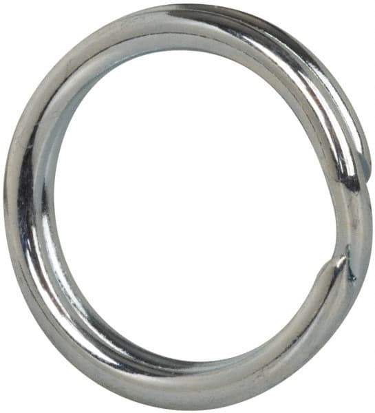 Made in USA - 0.428" ID, 0.542" OD, 0.083" Thick, Split Ring - Grade 2 Spring Steel, Zinc-Plated Finish - Eagle Tool & Supply