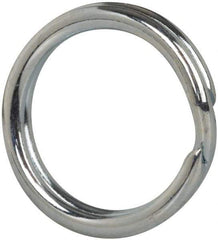 Made in USA - 0.428" ID, 0.542" OD, 0.083" Thick, Split Ring - Grade 2 Spring Steel, Zinc-Plated Finish - Eagle Tool & Supply