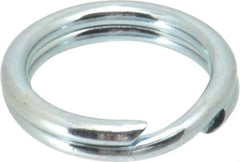 Made in USA - 0.46" ID, 0.604" OD, 0.105" Thick, Split Ring - Grade 2 Spring Steel, Zinc-Plated Finish - Eagle Tool & Supply