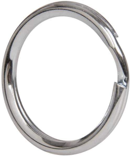 Made in USA - 0.802" ID, 0.97" OD, 0.11" Thick, Split Ring - Grade 2 Spring Steel, Zinc-Plated Finish - Eagle Tool & Supply