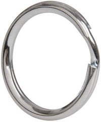 Made in USA - 0.802" ID, 0.97" OD, 0.11" Thick, Split Ring - Grade 2 Spring Steel, Zinc-Plated Finish - Eagle Tool & Supply