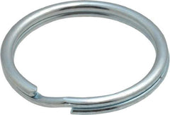 Made in USA - 0.932" ID, 1.1" OD, 0.11" Thick, Split Ring - Grade 2 Spring Steel, Zinc-Plated Finish - Eagle Tool & Supply
