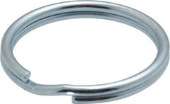 Made in USA - 1.159" ID, 1-3/8" OD, 0.142" Thick, Split Ring - Grade 2 Spring Steel, Zinc-Plated Finish - Eagle Tool & Supply