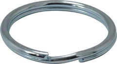 Made in USA - 1.264" ID, 1.48" OD, 0.142" Thick, Split Ring - Grade 2 Spring Steel, Zinc-Plated Finish - Eagle Tool & Supply