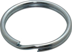 Made in USA - 1.396" ID, 1.64" OD, 0.168" Thick, Split Ring - Grade 2 Spring Steel, Zinc-Plated Finish - Eagle Tool & Supply