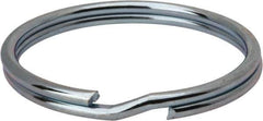 Made in USA - 1.635" ID, 1.865" OD, 0.175" Thick, Split Ring - Grade 2 Spring Steel, Zinc-Plated Finish - Eagle Tool & Supply