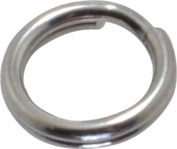 Made in USA - 0.212" ID, 0.292" OD, 0.062" Thick, Split Ring - 18-8 Stainless Steel, Natural Finish - Eagle Tool & Supply