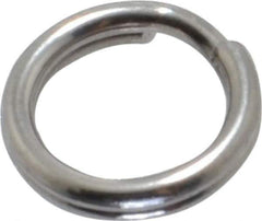 Made in USA - 0.212" ID, 0.292" OD, 0.062" Thick, Split Ring - 18-8 Stainless Steel, Natural Finish - Eagle Tool & Supply