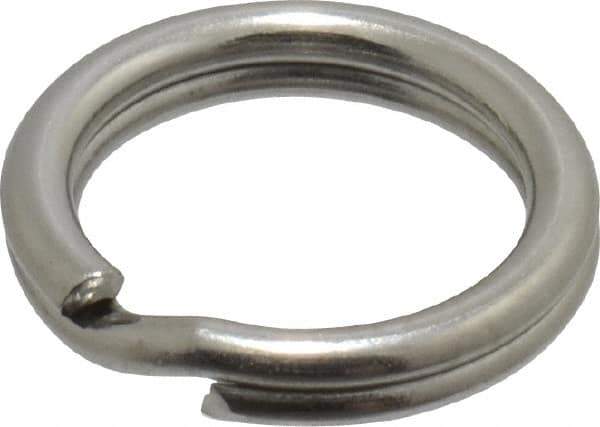 Made in USA - 0.328" ID, 0.43" OD, 0.074" Thick, Split Ring - 18-8 Stainless Steel, Natural Finish - Eagle Tool & Supply