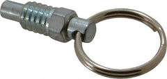 Gibraltar - 1/4-20, 0.31" Thread Length, 0.16" Plunger Diam, 0.19" Plunger Projection, 0.5 Lb Init to 2 Lb Final End Force, Steel Pull Ring Plunger - 0.31" Len Under Head, 0.44" Body Len, 3/4" Ring Diam, 0.62" Plunger Len, 1/4" Hex, 0.18" Head Height - Eagle Tool & Supply
